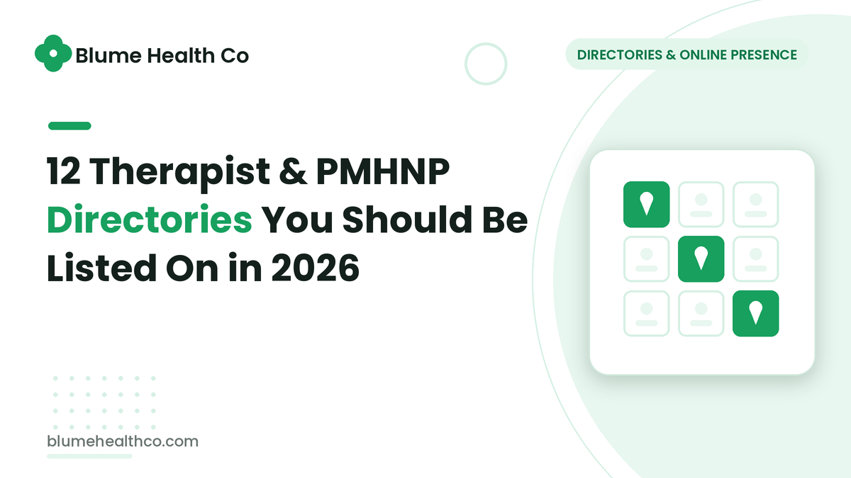 12 Therapist & PMHNP Directories You Should Be Listed On in 2026