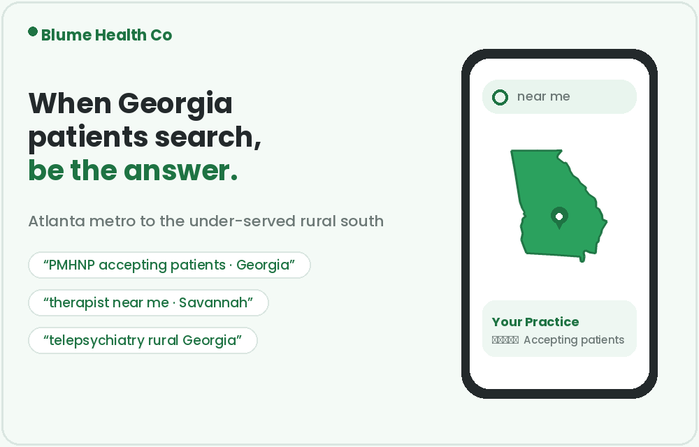 PMHNP Marketing in Georgia found on Google