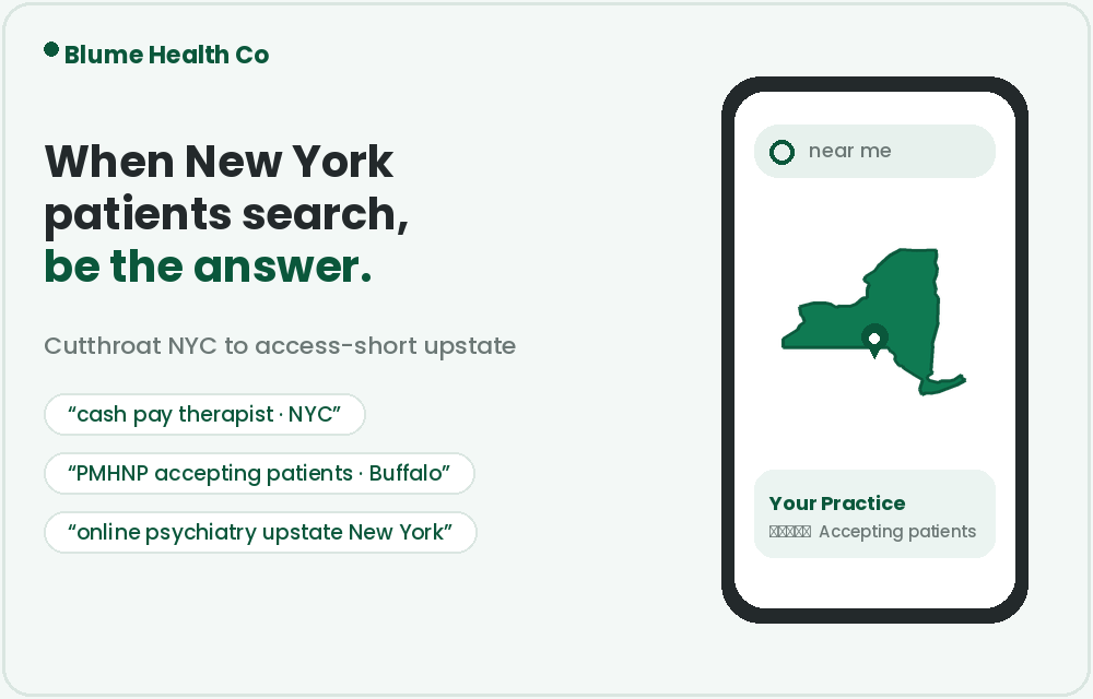 PMHNP Marketing in New York found on Google