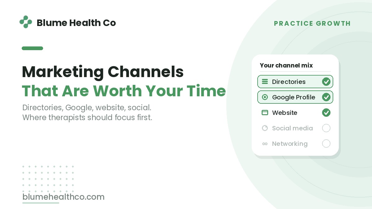 Marketing Channels for Mental Health Practices