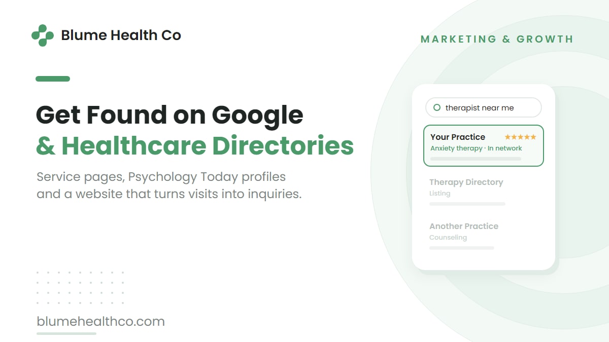Therapist Online Marketing: How to Get Ranked on Google & Healthcare Directories